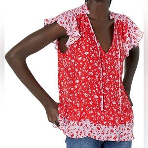 Parker Purple & Red Floral Blouse